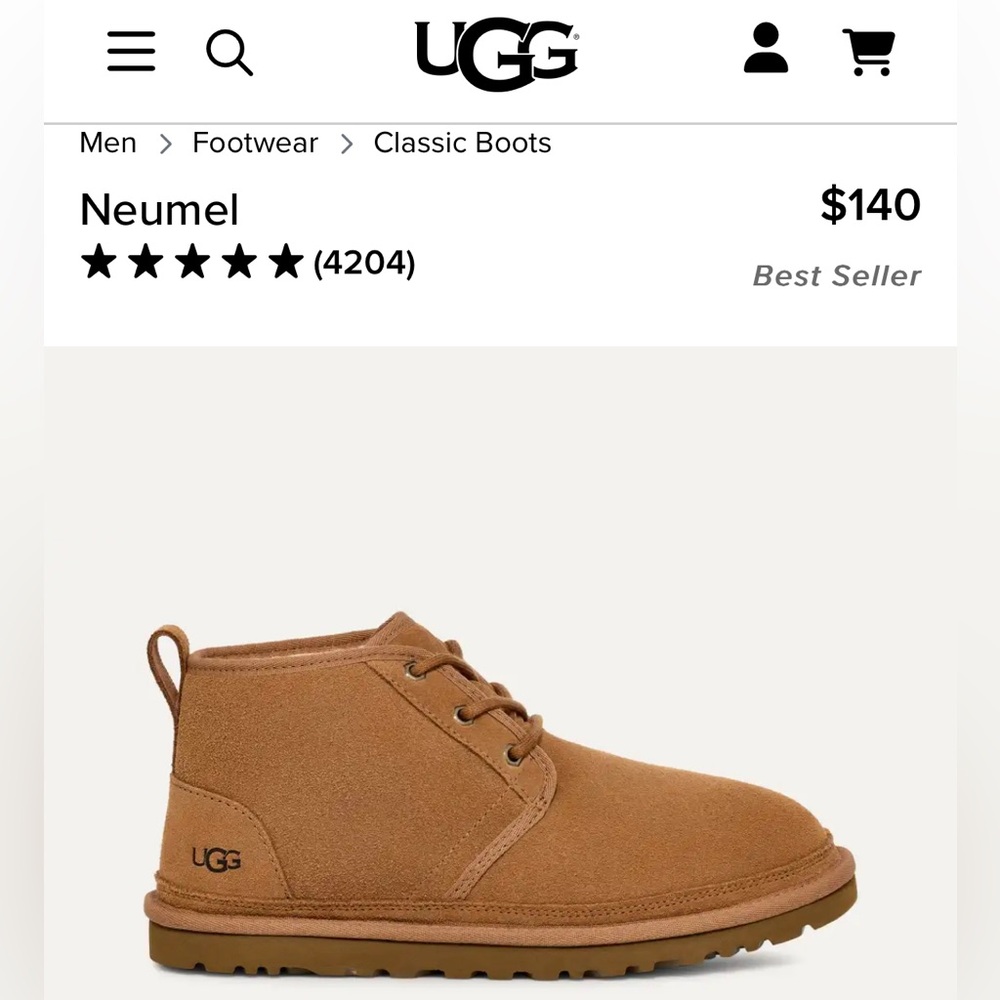 UGG Men’s Neumel Boot, Size 11